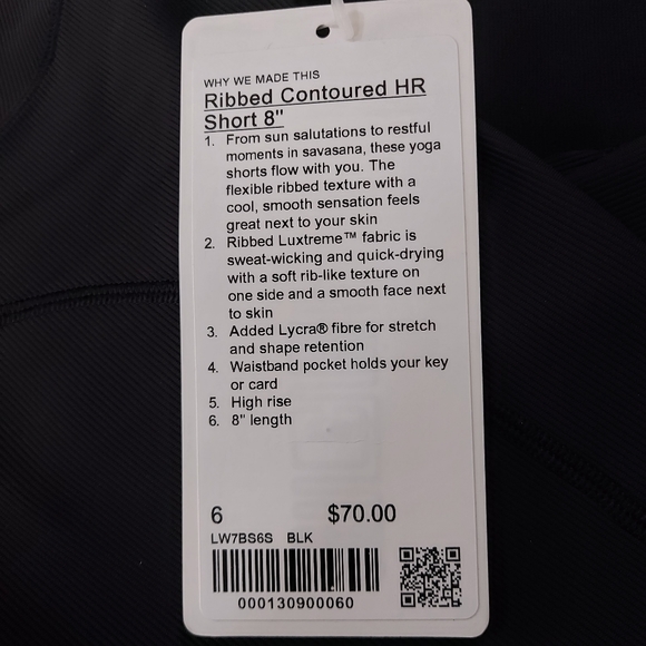 Lululemon Ribbed Contoured High Rise Short 8" - Picture 8 of 8
